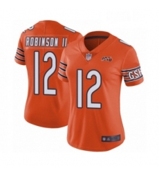 Womens Chicago Bears 12 Allen Robinson Orange Alternate 100th Season Limited Football Jersey