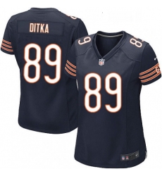 Womens Nike Chicago Bears 89 Mike Ditka Game Navy Blue Team Color NFL Jersey