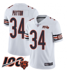 Youth Chicago Bears 34 Walter Payton White Vapor Untouchable Limited Player 100th Season Football Jersey