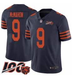 Youth Chicago Bears 9 Jim McMahon Limited Navy Blue Rush Vapor Untouchable 100th Season Football Jersey