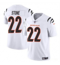 Men Cincinnati Bengals 22 Geno Stone White Vapor Untouchable Limited Stitched Jersey