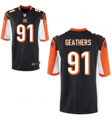 Men Nike Cincinnati Bengals #91 Robert Geathers Black Untouchable Vapor Limited jersey