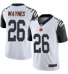 Nike Bengals 26 Trae Waynes White Men Stitched NFL Limited Rush Jersey 132
