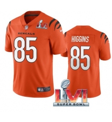 Nike Cincinati Bengals 85 Tee Higgins Orange 2022 Super Bowl LVI Vapor Limited Jersey