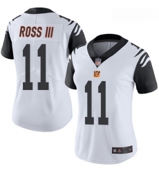 Bengals #11 John Ross III White Women Stitched Football Limited Rush Jersey