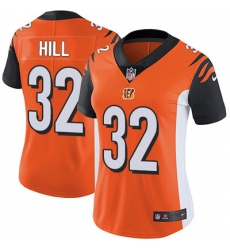 Nike Bengals #32 Jeremy Hill Orange Alternate Womens Stitched NFL Vapor Untouchable Limited Jersey