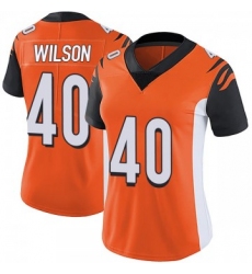 Women Nike Cincinnati Bengals 40 Brandon Wilson Orange Jersey