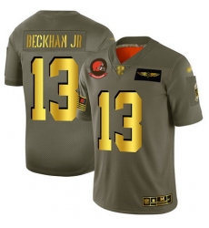 Browns 13 Odell Beckham Jr Camo Gold Men Stitched Football Limited 2019 Salute To Service Jersey