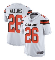 Browns 26 Greedy Williams White Men Stitched Football Vapor Untouchable Limited Jersey