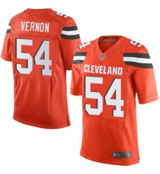 Browns #54 Olivier Vernon Orange Alternate Men Stitched Football New Elite Jersey