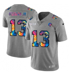 Cleveland Browns 13 Odell Beckham Jr  Men Nike Multi Color 2020 NFL Crucial Catch NFL Jersey Greyheather