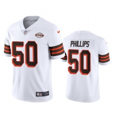 Cleveland Browns 50 Jacob Phillips Nike 1946 Collection Alternate Vapor Limited NFL Jersey  White