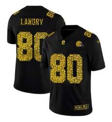 Cleveland Browns 80 Jarvis Landry Men Nike Leopard Print Fashion Vapor Limited NFL Jersey Black