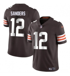 Men Cleveland Browns 12 Shedeur Sanders Brown 2025 Draft Vapor Untouchable Limited Stitched Football Jersey Men Cleveland Browns 12 Shedeur Sanders Brown 2025 Draft Vapor Untouchable Limited Stitched Football Jersey