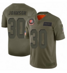Men Cleveland Browns 30 DErnest Johnson Limited Camo 2019 Salute to Service Football Jersey