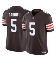Men Cleveland Browns 5 Dillon Gabriel 2025 Draft F U S E Vapor Limited Stitched Football Jersey Men Cleveland Browns 5 Dillon Gabriel 2025 Draft F U S E Vapor Limited Stitched Football Jersey