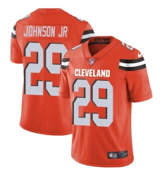 Men Nike Browns #29 Duke Johnson Jr Orange Alternate Stitched NFL Vapor Untouchable Limited Jersey