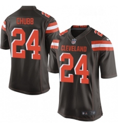 Mens Nike Cleveland Browns 24 Nick Chubb Game Brown Team Color NFL Jersey