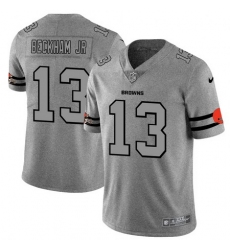 Nike Browns 13 Odell Beckham Jr  2019 Gray Gridiron Gray Vapor Untouchable Limited Jersey