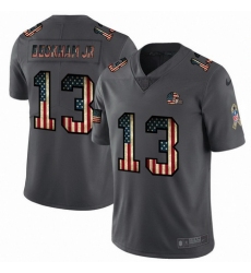 Nike Browns 13 Odell Beckham Jr  2019 Salute To Service USA Flag Fashion Limited Jersey
