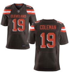 Nike Browns #19 Corey Coleman Brown Team Color Mens Stitched NFL Elite Jersey