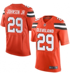 Nike Browns #29 Duke Johnson Jr Orange Alternate Mens Stitched NFL New Elite Jersey