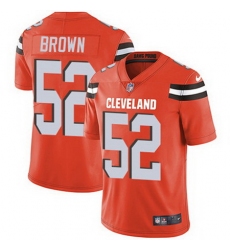 Nike Browns #52 Preston Brown Orange Alternate Mens Stitched NFL Vapor Untouchable Limited Jersey