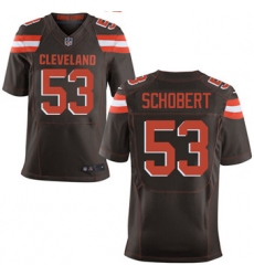 Nike Browns #53 Joe Schobert Brown Team Color Mens Stitched NFL New Elite Jersey