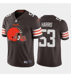 Nike Browns 53 Nick Harris Brown Team Big Logo Vapor Untouchable Limited Jersey