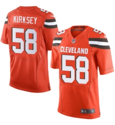 Nike Browns #58 Christian Kirksey Orange Alternate Mens Stitched NFL New Elite Jersey
