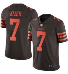 Nike Browns #7 DeShone Kizer Brown Mens Stitched NFL Limited Rush Jersey