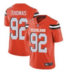 Nike Browns #92 Chad Thomas Orange Alternate Mens Stitched NFL Vapor Untouchable Limited Jersey