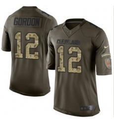 Nike Cleveland Browns #12 Josh Gordon Green Men 27s Stitched NFL Limited Salute to Service Jersey