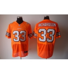 Nike Cleveland Browns 33 Trent Richardson Orange Elite NFL Jersey