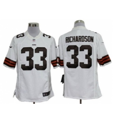 Nike Cleveland Browns 33 Trent Richardson White Game NFL Jersey