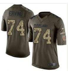 Nike Cleveland Browns #74 Cameron Erving Green Men 27s Stitched NFL Limited Salute to Service Jersey