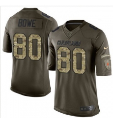 Nike Cleveland Browns #80 Dwayne Bowe Green Men 27s Stitched NFL Limited Salute to Service Jersey