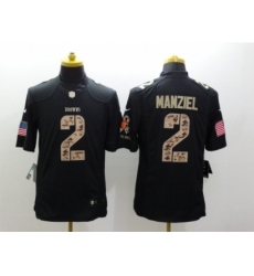 Nike cleveland browns 2 Johnny Manziel Black Limited Salute to Service NFL Jersey