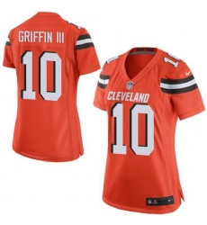 Nike Browns #10 Robert Griffin III Orange Alternate Womens Stitched NFL