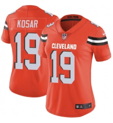 Nike Browns #19 Bernie Kosar Orange Alternate Womens Stitched NFL Vapor Untouchable Limited Jersey