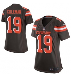 Nike Browns #19 Corey Coleman Brown Team Color Womens Stitched NFL New Elite Jersey