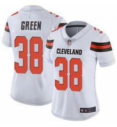 Women Cleveland Browns 38 A.J. Green White Vapor Limited Jersey