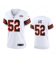 Women Cleveland Browns 52 Elijah Lee Nike 1946 Collection Alternate Game Limited NFL Jersey   White