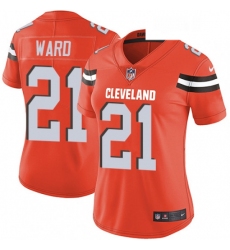 Womens Nike Cleveland Browns 21 Denzel Ward Orange Alternate Vapor Untouchable Limited Player NFL Jersey