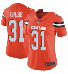 Womens Nike Cleveland Browns 31 Nick Chubb Orange Alternate Vapor Untouchable Limited Player NFL Jersey