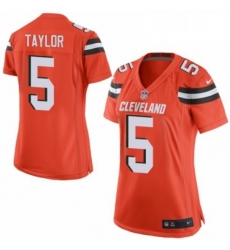 Womens Nike Cleveland Browns 5 Tyrod Taylor Game Orange Alternate NFL Jersey