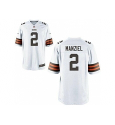 Youth Nike Cleveland Browns #2 Johnny Manziel White NFL Jerseys