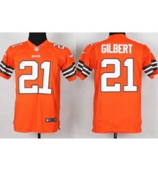 Youth Nike Cleveland Browns 21 Justin Gilbert Orange NFL Jersey