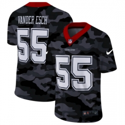 Dallas Cowboys 55 Leighton Vander Esch Men Nike 2020 Black CAMO Vapor Untouchable Limited Stitched NFL Jersey