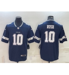 Men Dallas Cowboys 10 Cooper Rush Navy Stitched Football Jersey